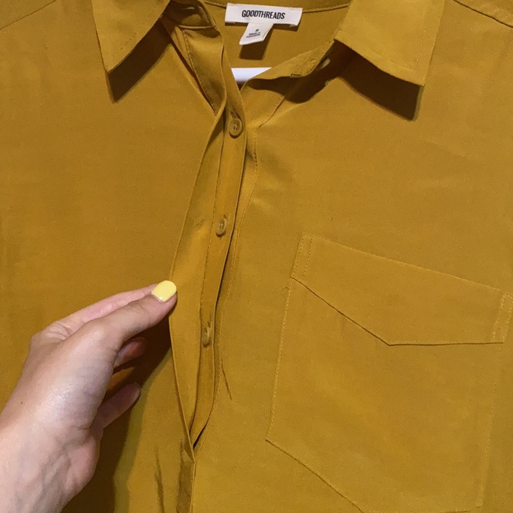 Mustard Yellow Button-Up - Picture 3 of 5